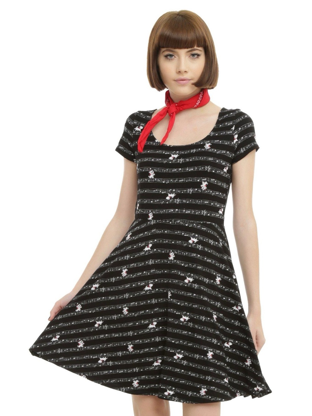Hot Topic | “The Arisocats” Black Music Notes Marie Dress | Size Medium